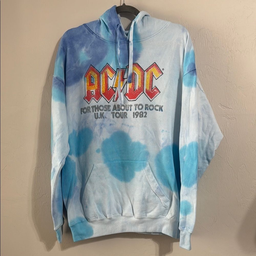 NWOT AC/DC Tie-Dye Hoodie